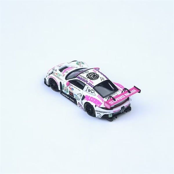  Mô hình xe Porsche 992 GT3 R Track Edition White-Pink Iron Dames #85 tỉ lệ 1:64 Star race SR64041 