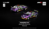  Mô hình xe Nissan S13 Rocket Pandem EVA RT TEST TYPE-01 mở capo tỉ lệ 1:64 Poprace PR640432 