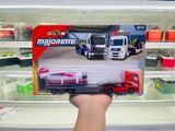  Mô hình xe city transporter Man TGX XXL with Floatplane 18.8cm tỉ lệ 1:64 Majorette 8503003000 