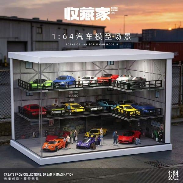  Hộp trưng bày mica INDUSTRIAL WAREHOUSE tỉ lệ 1:64 SHOU CANG JIA SCJ-82069 