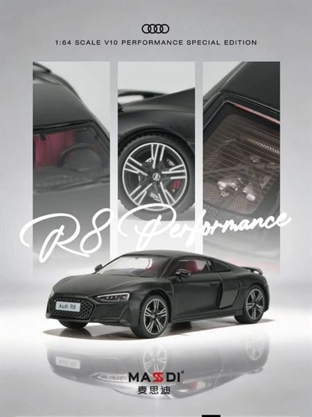  Mô hình xe Audi R8 V10 Performance tỉ lệ 1:64 Massdi OT64782 