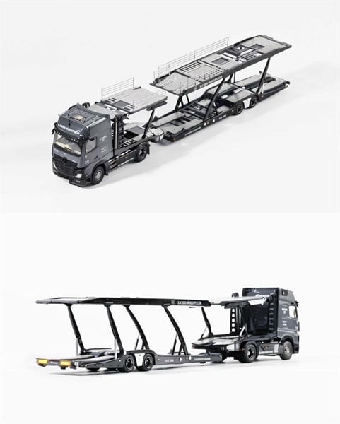  Mô hình xe Actros GIGASPACE BlackBird Works Supply Limited 800 Pcs tỉ lệ 1:64 Shadow Pro 