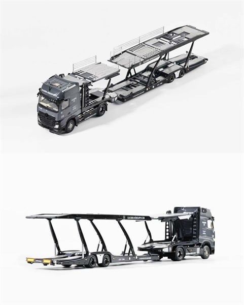  Mô hình xe Actros GIGASPACE BlackBird Works Supply Limited 800 Pcs tỉ lệ 1:64 Shadow Pro 