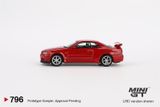  [Hàng Loose] Mô hình xe Nissan Skyline GT-R (R34) V-Spec Active Red tỉ lệ 1:64 MiniGT MGT00796-CH 