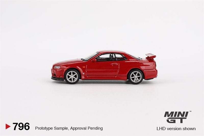 [Hàng Loose] Mô hình xe Nissan Skyline GT-R (R34) V-Spec Active Red tỉ lệ 1:64 MiniGT MGT00796-CH 