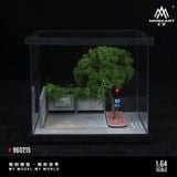  Hộp trưng bày mô phỏng công viên có hàng rào - đèn giao thông hộp mica Street Scene Assembly Series 15 22cm x 19.5cm x 15.5cm tỉ lệ 1:64 MoreArt MO960215 
