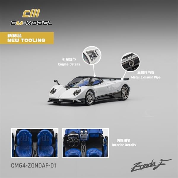  Mô hình xe Pagani Zonda F tỉ lệ 1:64 CM model CM64-ZONDAF-01 