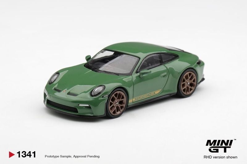  Mô hình xe Porsche 911 (992) GT3 Touring Auratium Green tỉ lệ 1:64 MiniGT MGT01341-BL 