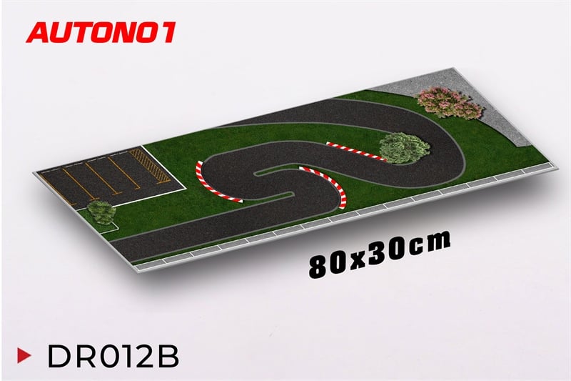  Phụ kiện thảm sa bàn chống trượt mô phỏng diorama bãi đỗ xe/ Parking lot đường xe chạy và công viên kích thước 80x30cm cho mô hình xe 1:64 Autono1 PT012 
