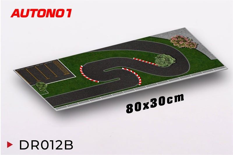  Phụ kiện thảm sa bàn chống trượt mô phỏng diorama bãi đỗ xe/ Parking lot đường xe chạy và công viên kích thước 80x30cm cho mô hình xe 1:64 Autono1 PT012 