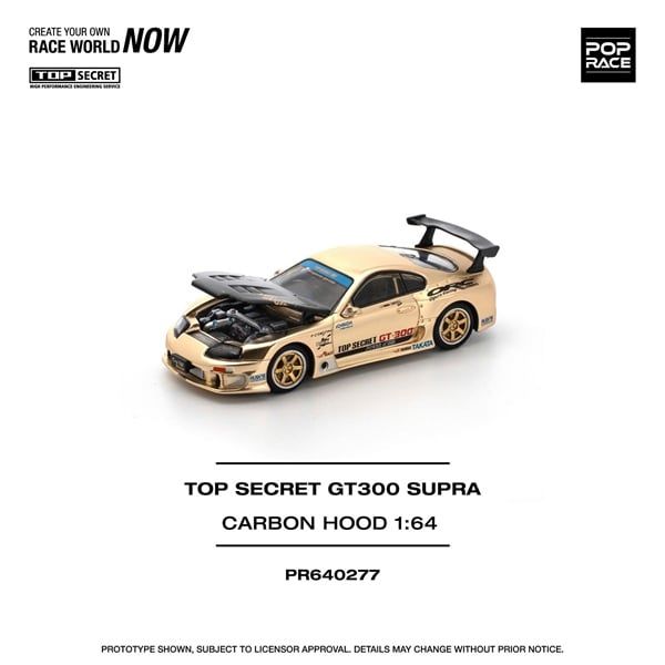  [Hàng Loose] Mô hình xe ô tô Toyota Supra GT300 Top Secret Pop Race 1:64 R640277 