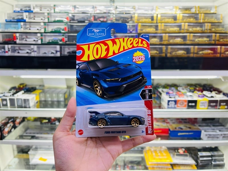 Mô hình xe Ford Mustang GTD dark blue Hotwheels kim loại có bản quyền chính hãng tỉ lệ 1:64 C4982-FO 