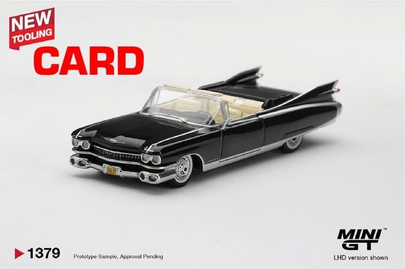  Mô hình xe Cadillac Eldorado Biarritz 1959 Black tỉ lệ 1:64 MiniGT bản Card MGT01379 