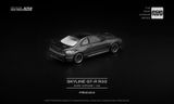  Mô hình xe ô tô Nissan Skyline GTR R33 dark chrome series mở được capo tỉ lệ 1:64 Poprace PRDC003 