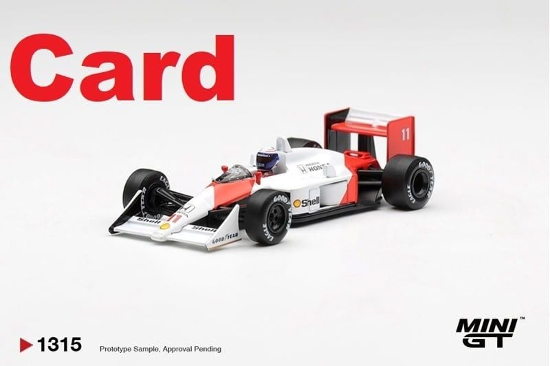  Mô hình xe McLaren MP4/4 #11 Alain Prost 1988 Canadian Grand Prix 2nd Place card tỉ lệ 1:64 MiniGT MGT01315 