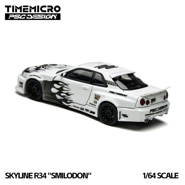  Mô hình xe R34 “Smilodon” Black & White tỉ lệ 1:64 TimeMicro × PSC DESIGN TM648401 