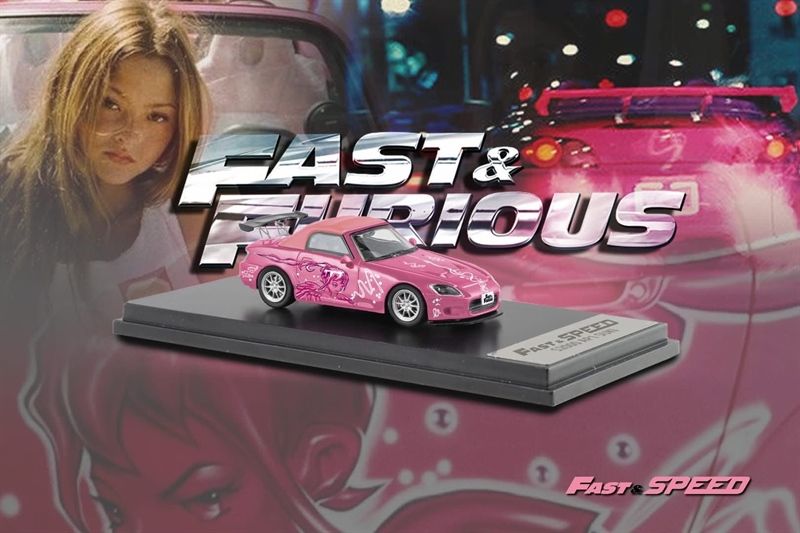  Mô hình xe Honda S2000 AP1 Soft Top FNF Suki Pink tỉ lệ 1:64 Fast Speed OT64661 