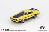  Mô hình xe Ford Mustang Mach1 Grabber Yellow tỉ lệ 1:64 MiniGT MGT01139 