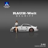  Mô hình xe Porsche Rauth Welt RWB946 White limited 499pcs tỉ lệ 1:64 Aurora model AM640882 