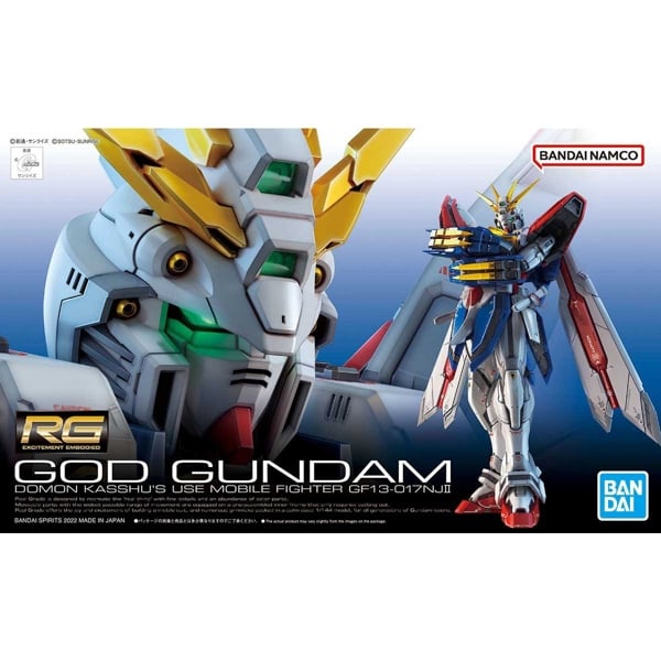 Mô hình figure lắp ráp gundam RG 1/144 God Gundam Bandai 4573102633583 