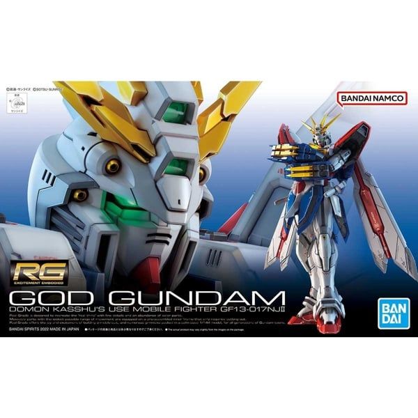  Mô hình figure lắp ráp gundam RG 1/144 God Gundam Bandai 4573102633583 