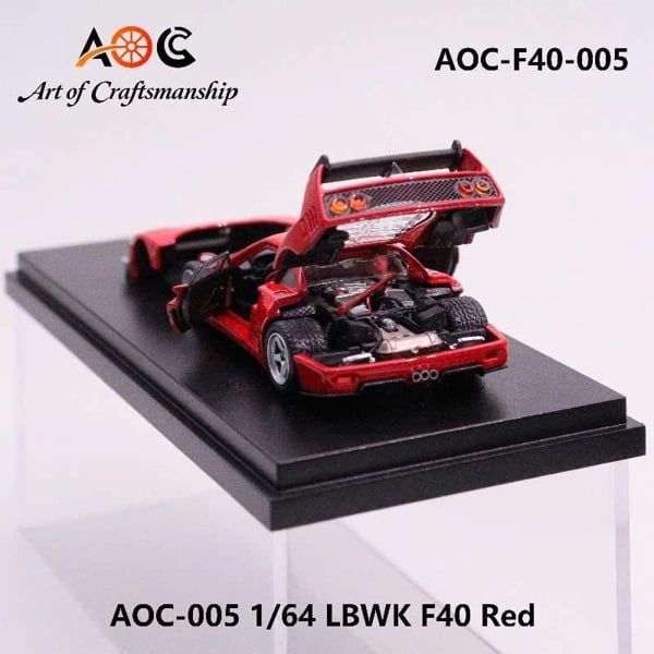  Mô hình xe Ferarri LBWK F40 Red tỉ lệ 1:64 Art of Craftsmanship AOC-F40-005 