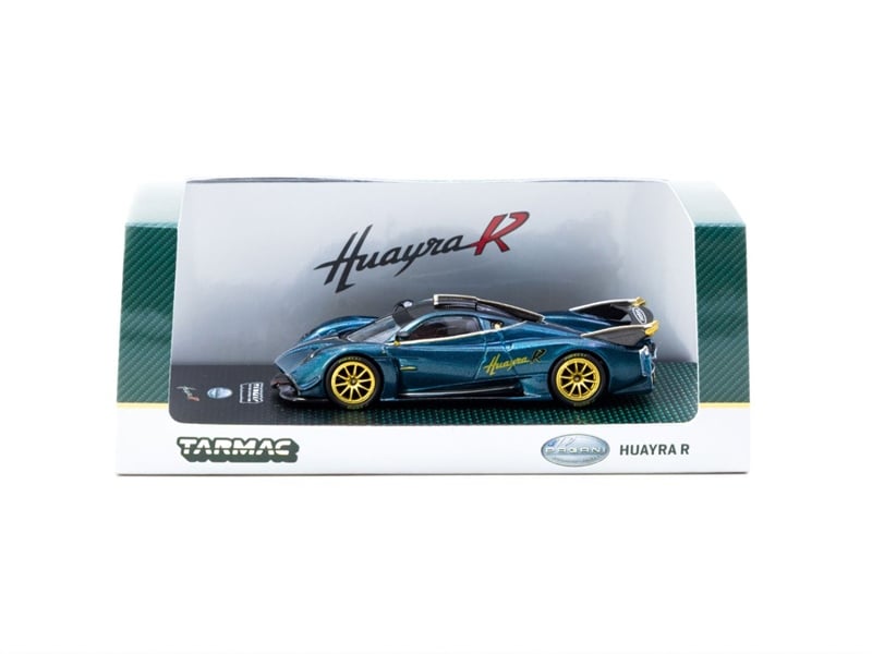  Mô hình xe Pagani Huayra R Turquoise Carbon Fiber tỉ lệ 1:64 Tarmac Works T64G-TL035-TCF 