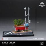  Mô hình hộp mica trưng bày mô phỏng góc đường đô thị có cột điện tỉ lệ 1:64 MoreArt MO901328 