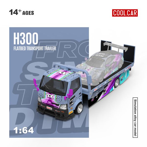  Mô hình xe H300 Flatbed Transport Trailer From Sim to DTM tỉ lệ 1:64 Cool Car CC647235 