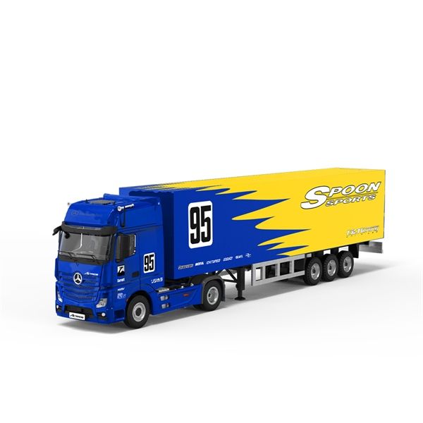  Mô hình xe container thùng Mercedes Benz Actros custom Spoon tỉ lệ 1:64 Time micro x Perka TM646727 