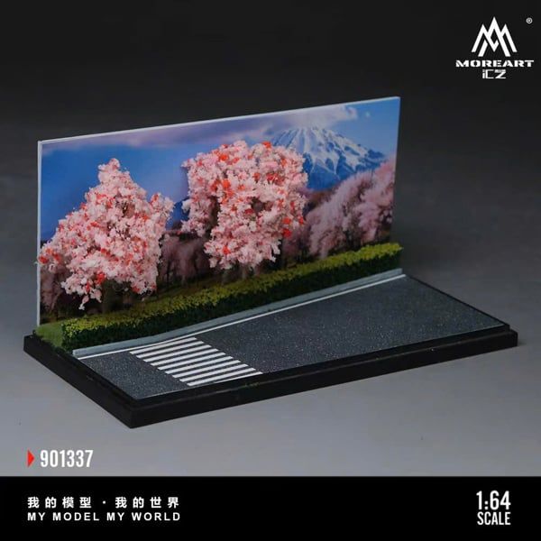 Hộp trưng bày mô phỏng cung đường hoa anh đào Spring Limited Edition · Fuji Cherry Blossom Scene tỉ lệ 1:64 MoreArt MO901337 