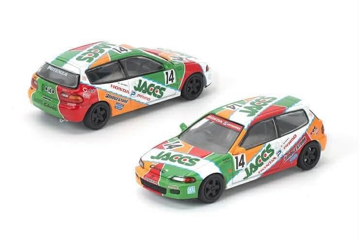  Mô hình xe HONDA CIVIC (EG6) JACCS tỉ lệ 1:64 Pop race PR640465 