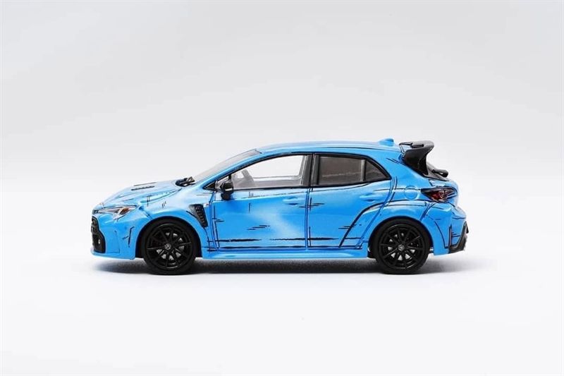  Mô hình xe Toyota GR Corolla Blue Manga(555) Limited 800pcs tỉ lệ 1:64 GCD model OT64651 