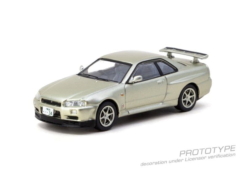  Mô hình xe Nissan Skyline GT-R R34 -- Millenium Jade tỉ lệ 1:64 Tarmac Works 