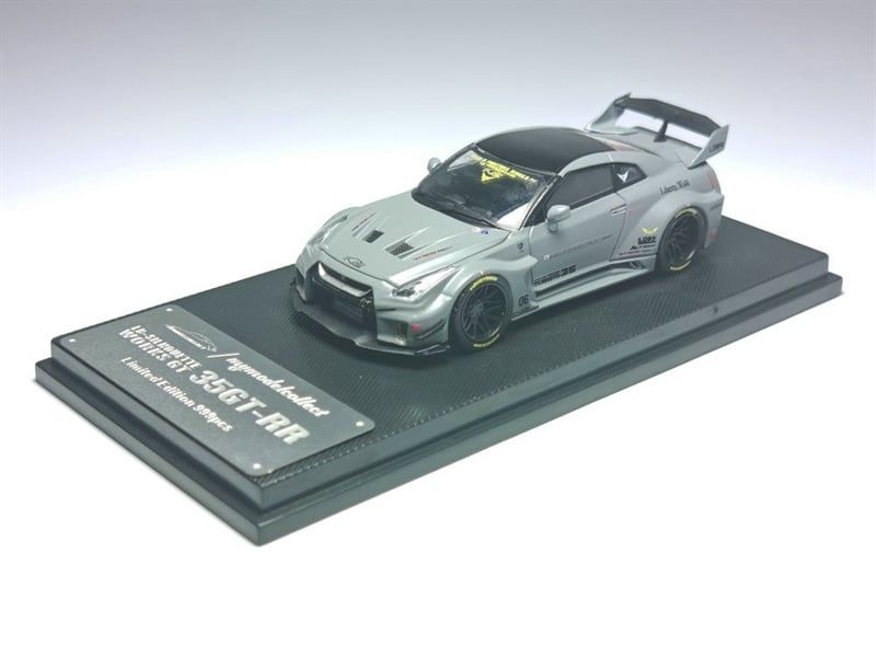  Mô hình xe Nissan GTR R35 Combat Gray tỉ lệ 1:64 Mymodelcollect MC640005L 