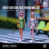  Mô hình nhân vật set sweet cute girl best friend doll resin tỉ lệ 1:64 MoreArt MO223078 