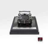  Mô hình xe Pagani Huayra R Diecast Model Glossy Black Carbon Fiber with Italian Strips tỉ lệ 1:64 LCD LCD64028-CBI 