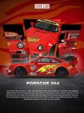  Mô hình xe ô tô Porsche 964 custom Lightning McQueen limited 500pcs tỉ lệ 1:64 Cool car CC640883 