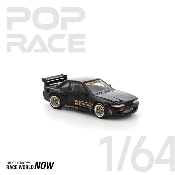  [Hàng Loose] Mô hình xe Nissan Silvia S13 Pandem black tỉ lệ 1:64 Poprace PR640289 