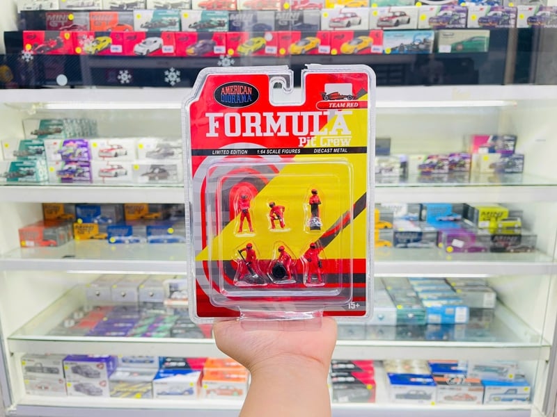  Set mô hình nhân vật figure F1 Formular Team Red kim loại tỉ lệ 1:64 American Diorama AD-2443 