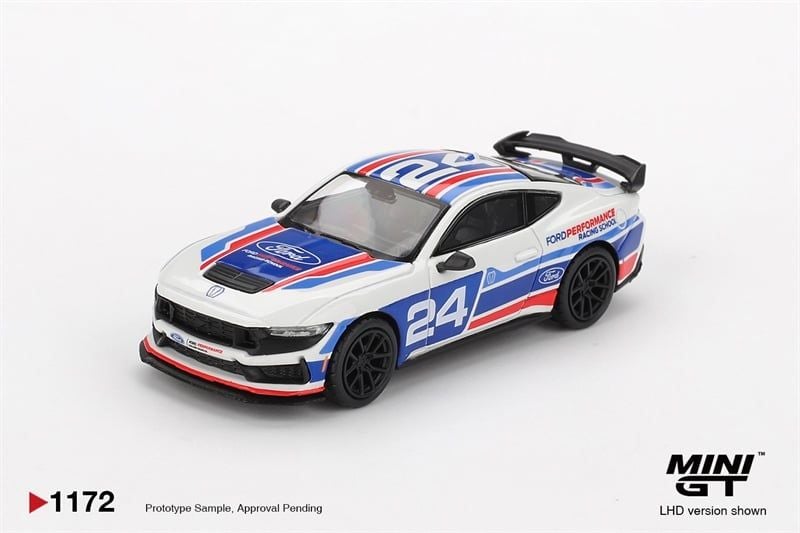  Mô hình xe Ford Mustang Dark Horse #24 Ford Performance Racing School tỉ lệ 1:64 MiniGT MGT01172 