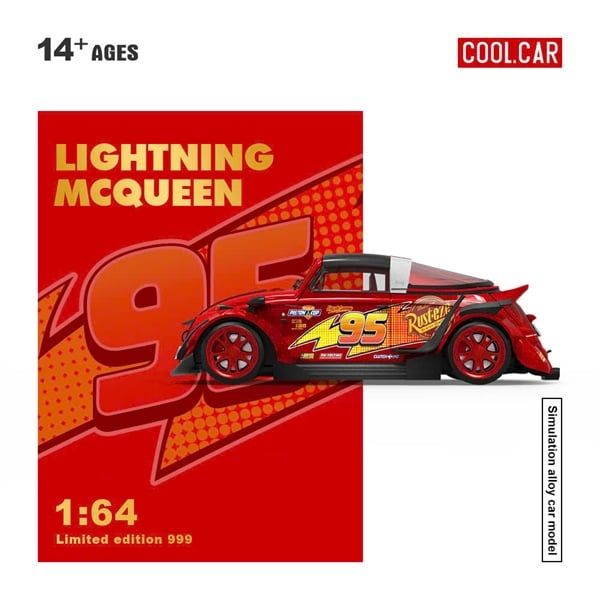  Mô hình xe Volkswagen Beetle Lightning Mcqueen tỉ lệ 1:64 Cool car CC646233 