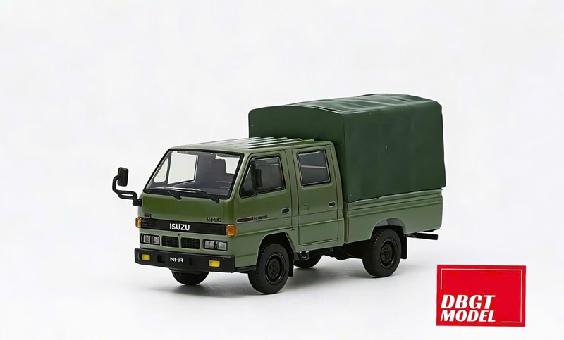 Mô hình xe tải Isuzu NHR, new color, left-hand drive (LHD) Army Green DBGT 1:64 alloy model OT64793 