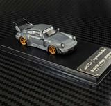  Mô hình xe Porsche RWB 964 high wing gray cement tỉ lệ 1:64 Mymodelcollect MC640024E 