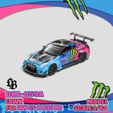  Mô hình xe Nissan GTR R35 LBWK Monster Energy Hooniban open hood tỉ lệ 1:64 Demon King DKA-059 