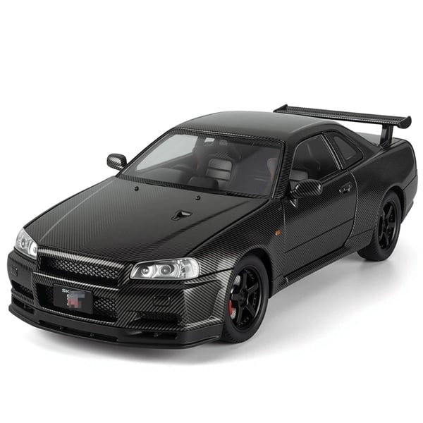  Mô hình xe ô tô Nissan Skyline GT-R R34 full open - full kính - đánh lái được - có đèn/âm thanh tỉ lệ 1:24 Jinlifang OT24086 
