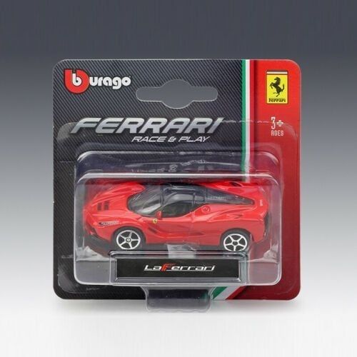  Mô hình xe Ferrari LaFerrari red bản card Race&play DRIVE tỉ lệ 1:64 Bburago 18-56000 