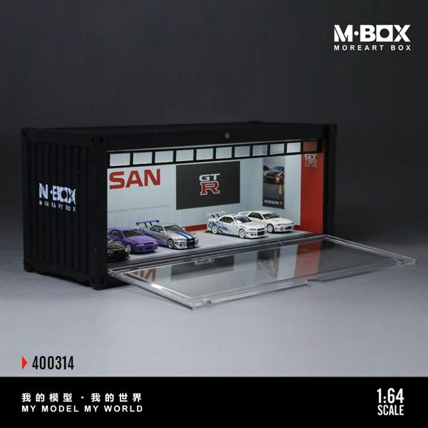 Hộp trưng bày container mô phỏng garage Nissan 30cm × 12.5cm × 13cm tỉ lệ 1:64 MoreArt MB400314 