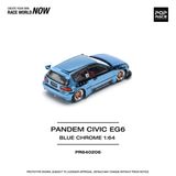  Mô hình xe Pandam Civic EG6 Blue Chrome tỉ lệ 1:64 PopRace PR640206 