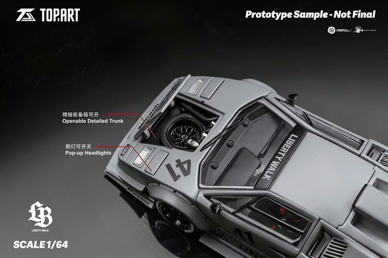 Mô hình xe Lamborghini Countach LPI800-4 LBWK Liberty Walk full open tỉ lệ 1:64 Topart TAO640007 